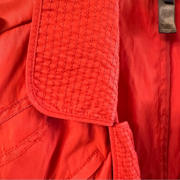 Multiples Orange Autumn Open Front Vest With Drawstring - Picture 3 of 6